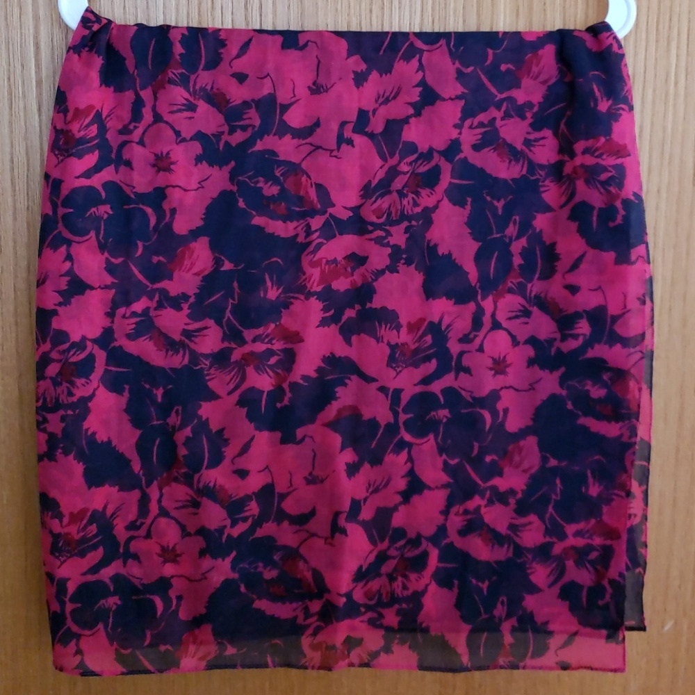 Pink and navy scarf